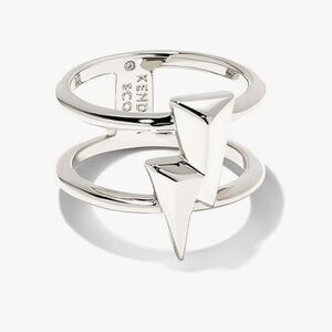 KENDRA SCOTT Lightning Bolt Double Row Ring - Sz 6